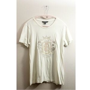 5/$15 MUST BUNDLE Ralph Lauren Cream Graphic T-Shirt